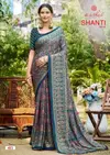 Shanti Vol 4 By Kashvi Bright Moss Foil Printed Bulk Saree Orders In India